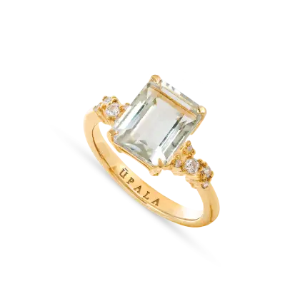 Prism III- Anel Ouro Amarelo 19K